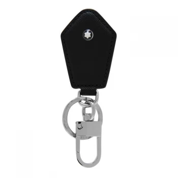 Image of Mont Blanc - Mont Blanc Sartorial Key Fob Diamond Shape - Key Rings - Black