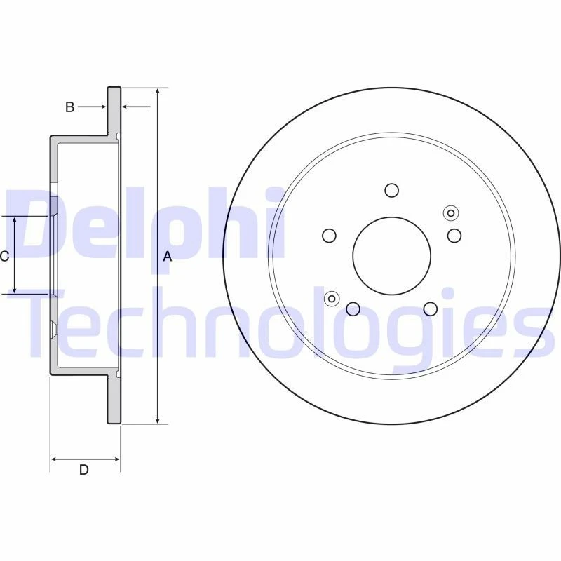Image of DELPHI Brake disc DELPHI BG4940C