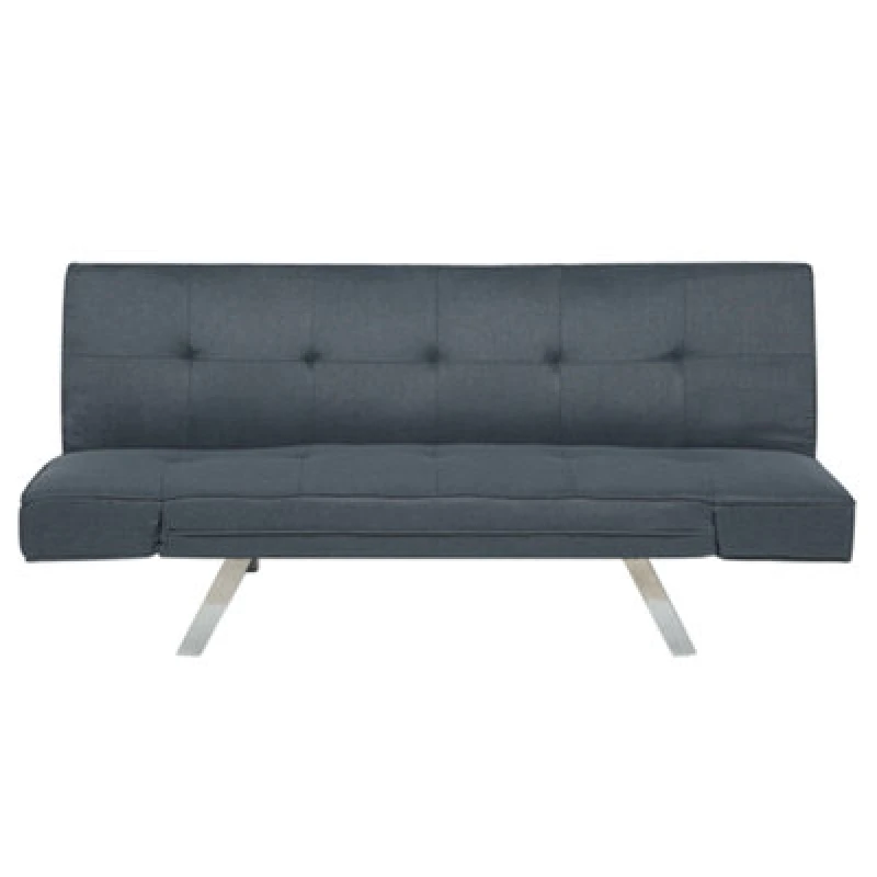 Image of Beliani Sofa Bed 3 Seater Bristol Fabric Dark Blue