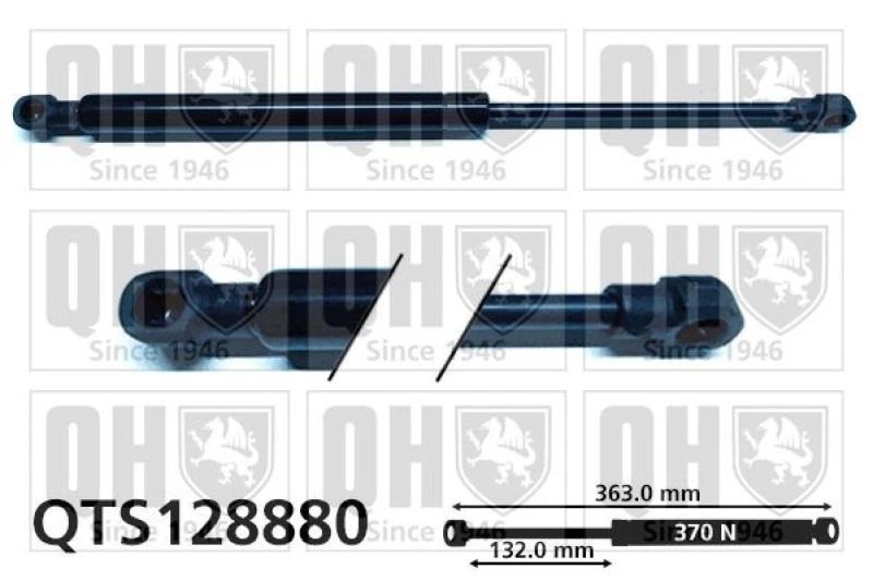 Image of QUINTON HAZELL Tailgate strut QUINTON HAZELL QTS128880