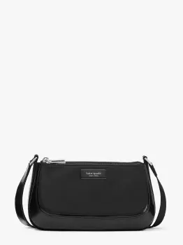 image of Kate Spade Sam Icon Nylon East West Medium Crossbody, Black, One Size