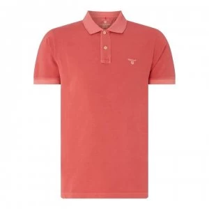 image of Gant Gant Sun Bleached Polo Shirt Mens - Red 640