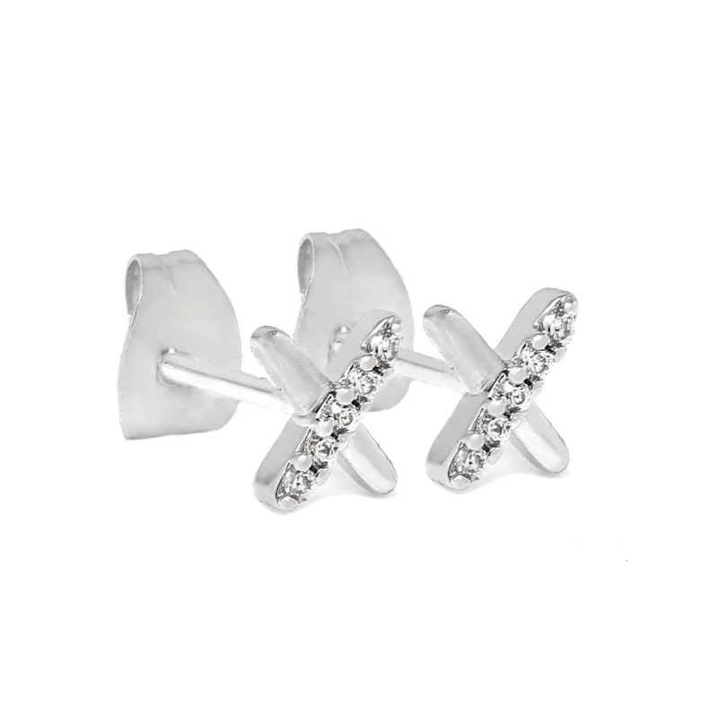Image of Say It With Kiss Earrings - Silver Silver Unisex One Size