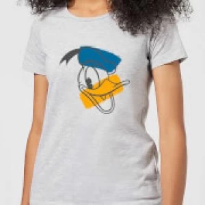 Image of Disney Mickey Mouse Donald Duck Head Womens T-Shirt - Grey - 3XL