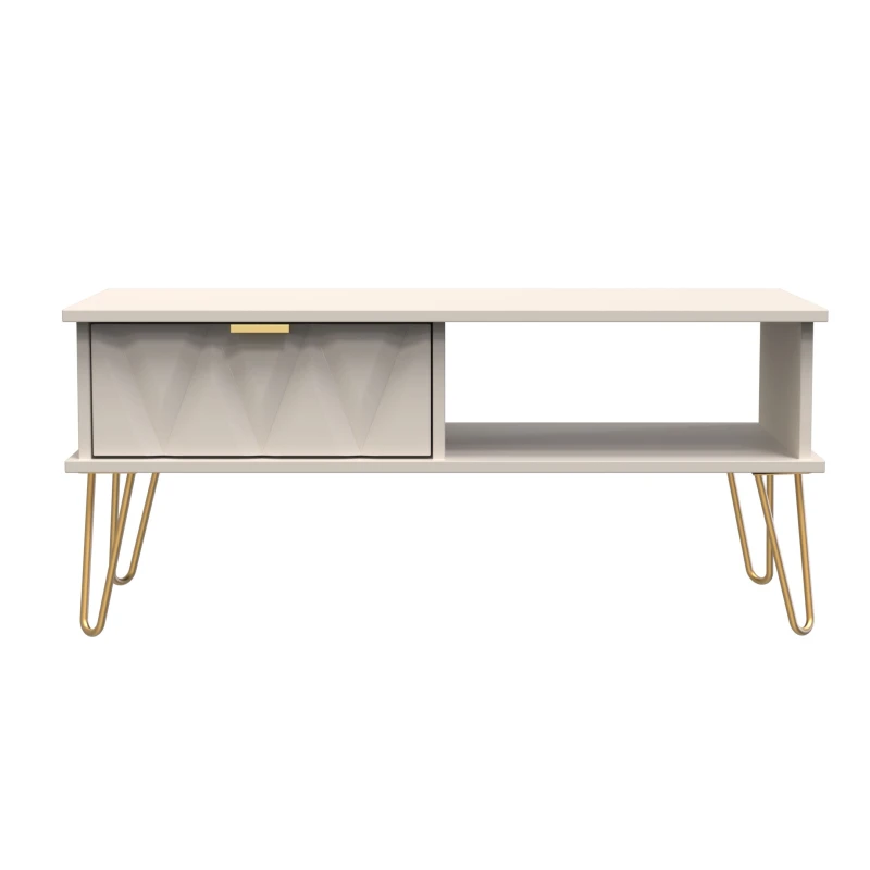 Image of Welcome Furniture Welcome Furniutre Copenhagagen 1 Drawer Coffee Table - Ready Assembled DIF231KMK