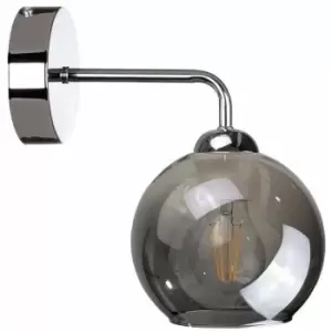 Image of Keter Lighting - Keter Pluton Dome Wall Lamp Silver, 23cm, 1x E27
