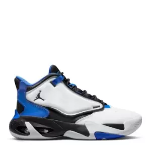 Image of Jordan Jordan Max Aura 4 (Gs), White/Black-Hyper Royal, size: 5, Unisex, Shoes grade school, DQ8404-104