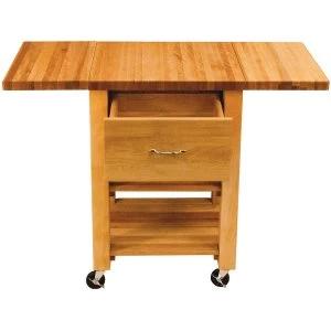 image of Catskill by Eddingtons Deep Drawer Kitchen Trolley with Double Drop Leaf Extension