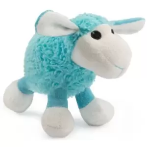 image of Ancol Plush Lamb Pet Toy (One Size) (Blue) - Blue