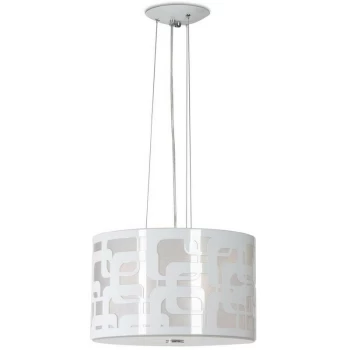 image of Linea Verdace Lighting - Linea Verdace Sixti Cylindrical Pendant Ceiling Light White Metal