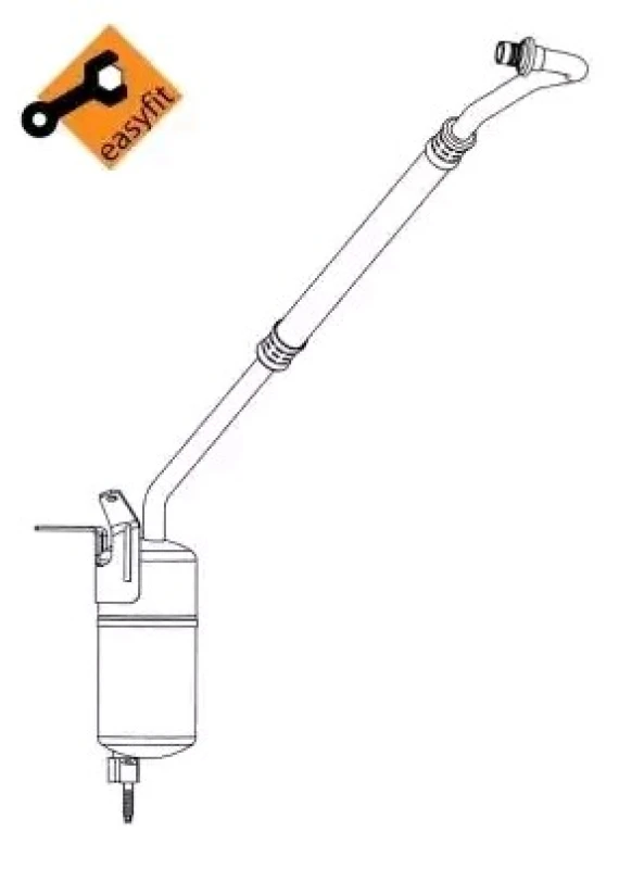 Image of NRF 33354 Receiver Drier EASY FIT, Aluminium, with gaskets/seals Aluminium Dryer,air conditioning (851)