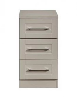 Image of Swift Larson Ready Assembled 3 Drawer Bedside Chest