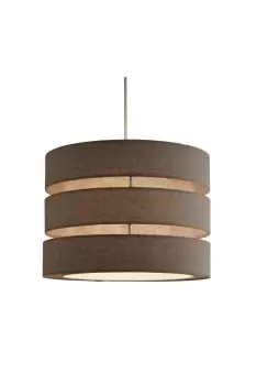 image of Hannington Modern Large 3 Tier Fabric Pendant Shade 35cm