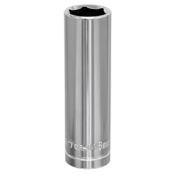 Image of Genuine SEALEY S0672 WallDrive® Socket 16mm Deep 1/2Sq Drive