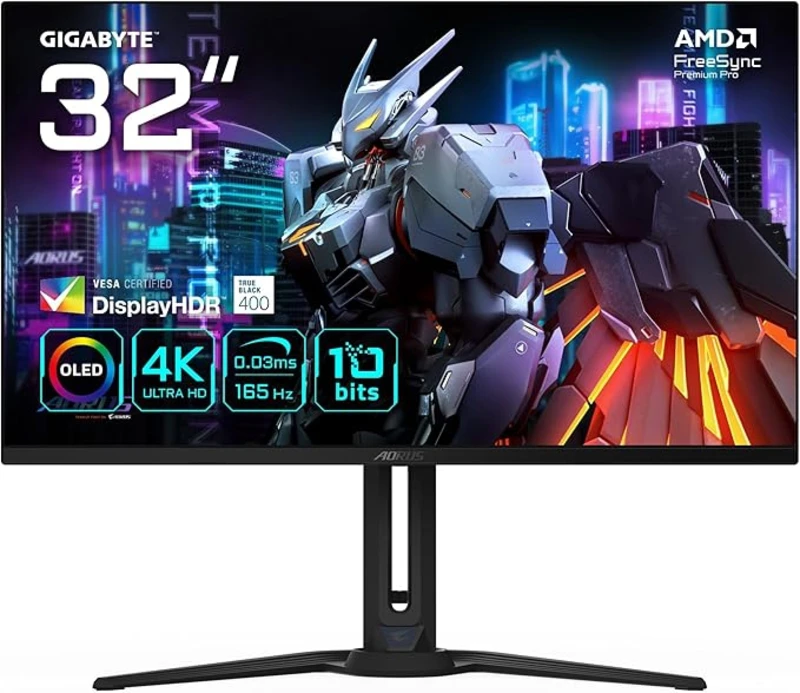 Image of Gigabyte AORUS FO32U 4K Ultra HD 31.5" QD-OLED Gaming Monitor - Black 4719331861940
