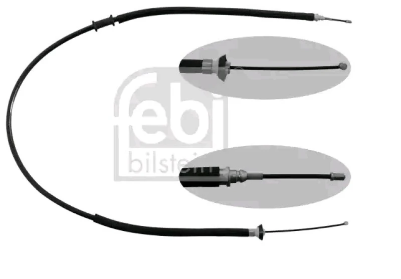 Image of FEBI BILSTEIN 49619 Brake Cable Right Rear, 1456mm Cable,parking brake (124)