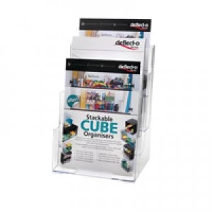 Image of Deflecto Clear A4 3-Tier Literature Holder DE773YTCRY