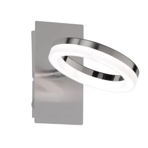 Image of Wofi Scarlett LED Wall Lamp - Nickel Matt Finish