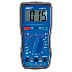 image of Draper Manual-Ranging Digital Multimeter, 1 x Test Leads, 1 x Case