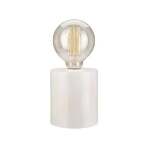 Image of Cylindrical Table Lamp White, 1x E27