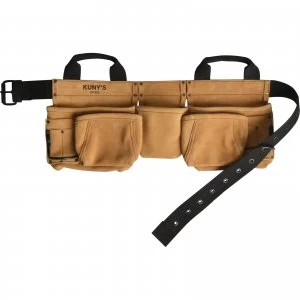 image of Kunys Carpenters Split Grain Leather Tool Apron Pouch