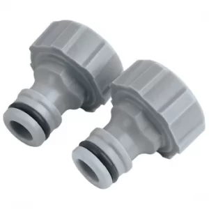 Image of Draper 25906 Twin Pack of Outdoor Tap Connectors (3/4")