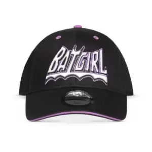 Image of DC COMICS Batgirl Logo Adjustable Cap, Black/Purple (BA638378BTM)
