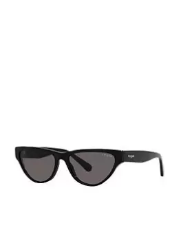 Vogue Eyewear Cat Eye Black Sunglass