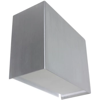 image of Sienna Lighting - Sienna Liberstas Up & Down Wall Light Steel Brushed