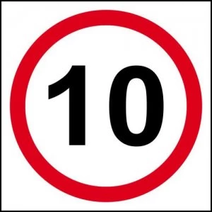 image of 10mph Speed Limit Sign Rigid 1mm PVC Brd