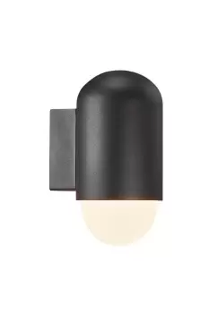 image of Heka Outdoor Modern Wall Lamp Black E27 IP54