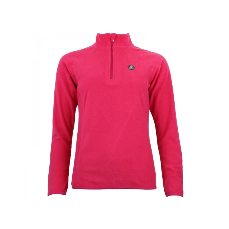 Image of Peak Mountain Womens 1/2 zip fleece Peak Mountain Micro Rose Female L AFINOR/UN/1/FUSHIA