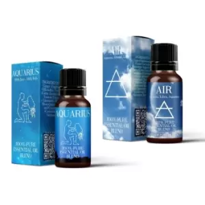 image of Air Element & Aquarius Zodiac Sign Astrology Essential Oil Blend Twin Pack (2x10ml)