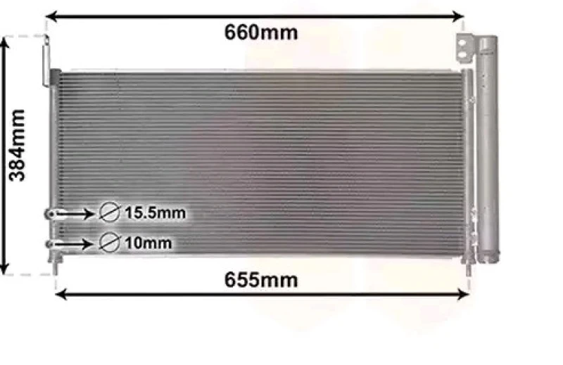 Image of VAN WEZEL 53015702 Condenser with dryer Condenser,air conditioning (448)