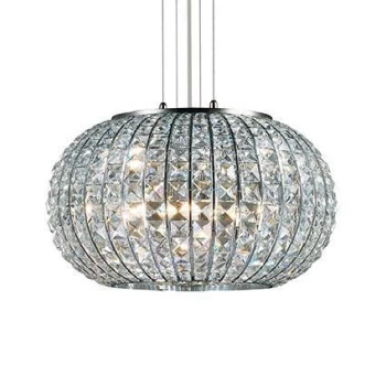 image of Calypso 5 Light Large Ceiling Pendant Chrome, E27