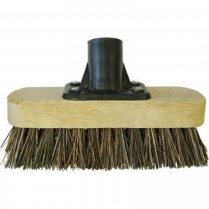 image of Faithfull Threaded Socket Deck Scrub Broom Head 7" 7"