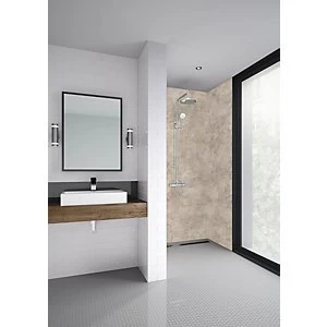 image of Mermaid Elite Treviso Post Form Single Shower Panel 2420 x 1200mm