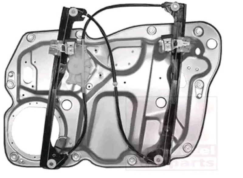 Image of VAN WEZEL 5867263 Window regulator Left Front, Operating Mode: Electric, without electric motor, with bolted-on plate Window Winder (1561)