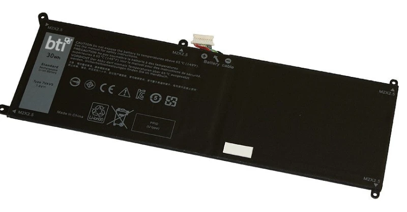 Image of BTI BTI 07VKV9 compatible 30Wh 4-cell battery for DELL LATITUDE 12 7275 XPS 12 9250 07VKV9-BTI