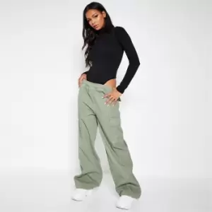 Image of I Saw It First Multi Functional Cuff Elastciated Waist Cargo Jogger - Green