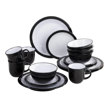 Image of Camden 16 Piece Dinner Set - Black