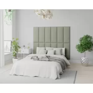 Image of EasyMount Wall Mounted Upholstered Panels, Modular diy Headboard in Plush Velvet Fabric, Duck Egg (Pack of 2) - Aspire