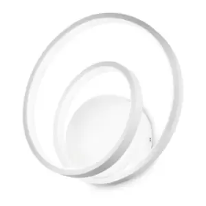 Image of Ideal Lux oz Dimmable Swirl Integrated LED Wall Lamp White, 3000K