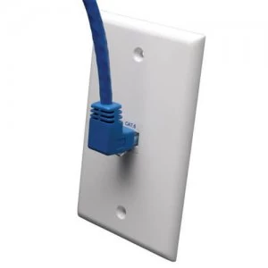 Image of Tripp Lite Cat6 Gigabit Molded UTP Ethernet Patch Cable RJ45 Right Ang