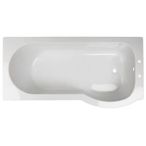 Image of Cooke Lewis Adelphi RH Acrylic P shaped Shower Bath L1675mm W850mm