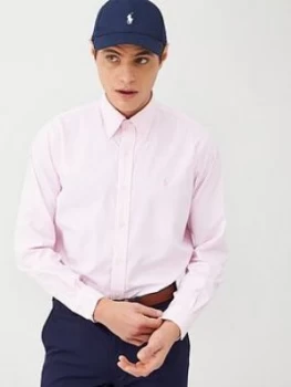 Image of Polo Ralph Lauren Golf Ivy Club Oxford Shirt - Pink/White