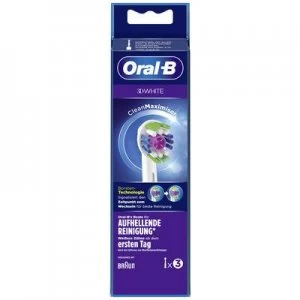 image of Oral-B 3D White CleanMaximizer Electric toothbrush brush attachments White