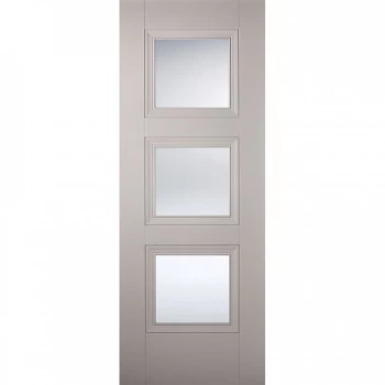 Image of LPD Amsterdam Grey Primed Glazed Internal Door - 1981mm x 686mm (78 inch x 27 inch)