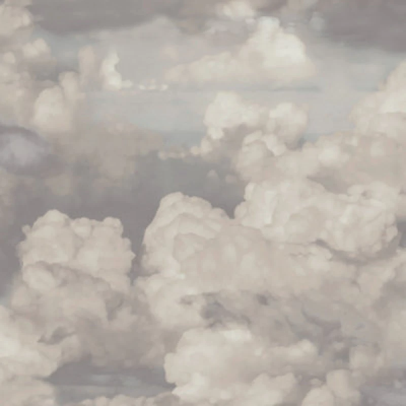 Image of Grandeco Hazy Day Clouds Smooth Wallpaper, Blue Grey