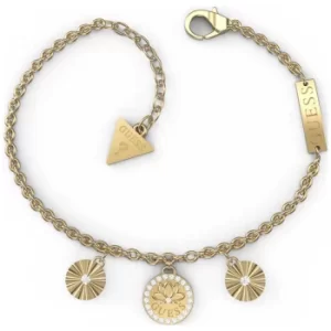 Image of Guess UBB01347YGL Womens Lotus Gold Tone Stainless Steel Jewellery